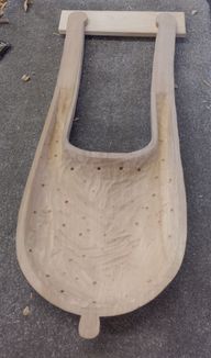 Work in progress - carving out the interior of the sound box