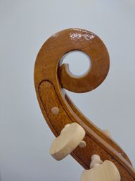 Close-up of the scroll showing the spiral design